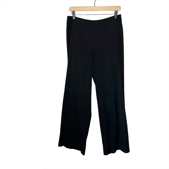 MaxMara Virgin Wool Wide Leg Trouser Pants in Black 8 FLAW - Picture 1 of 11